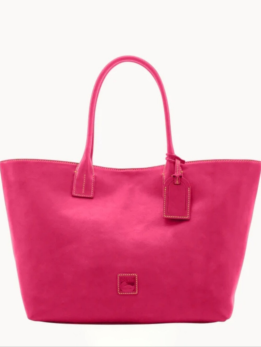 NWT! Dooney & Bourke Medium Russel Florentine Leather Tote in FUSHIA